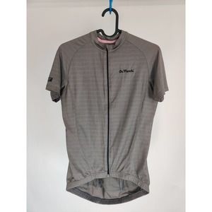 (V) De Marchi Herringbone Women 100% POLYESTER Cycling Jersey RARE L ITALY MADE